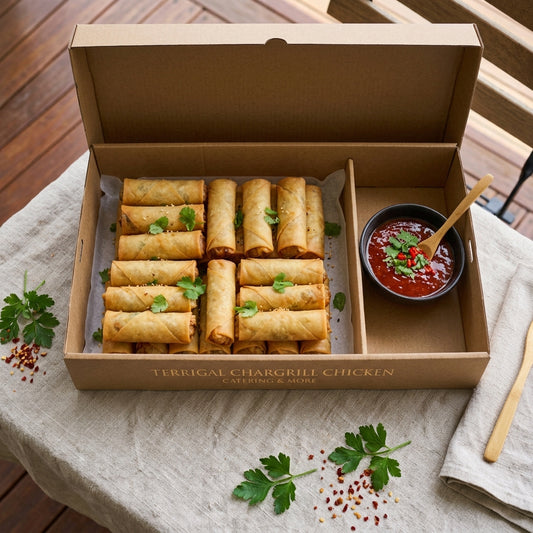 Spring Roll Box with Sweet Chilli Sauce
